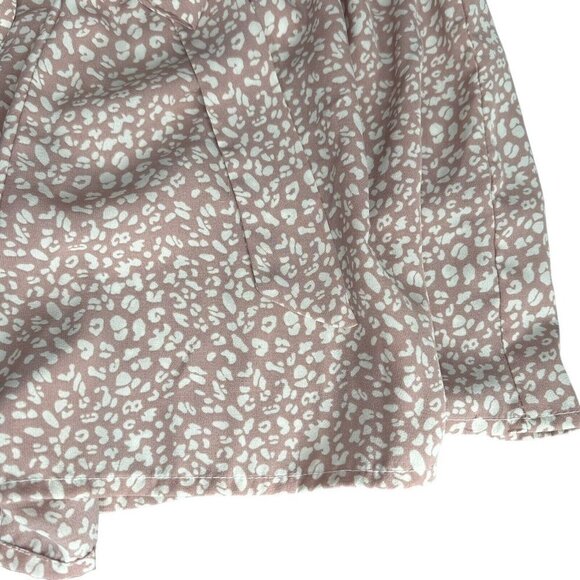 Shein Print Dress Shorts With Tie Lightweight Mauve Color - Picture 5 of 16